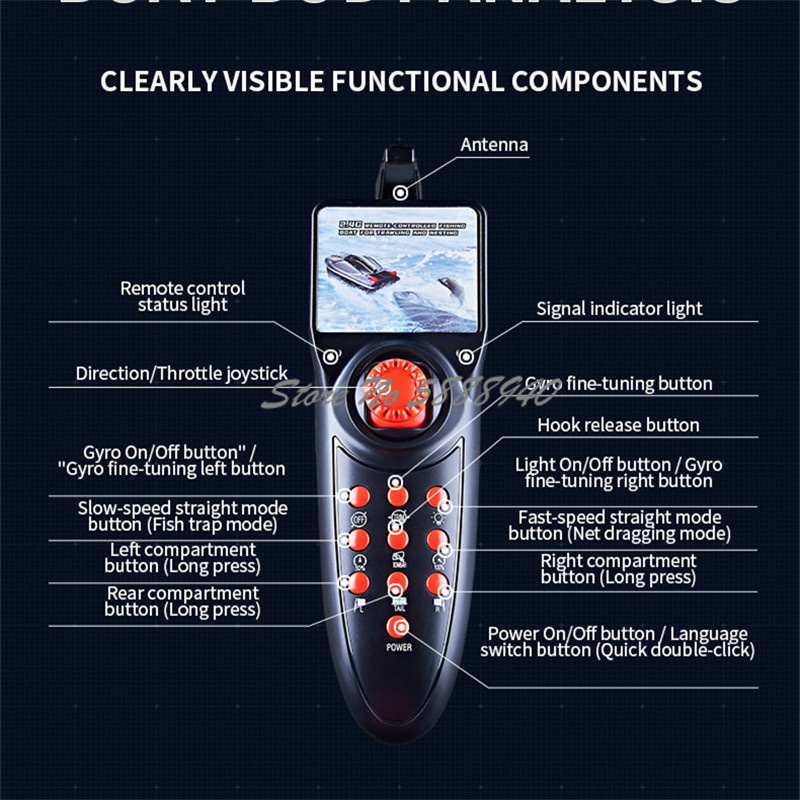 Smart Voice Broadcast RC Bait  - огляд і ціна Fishing Boat Navigation Light
